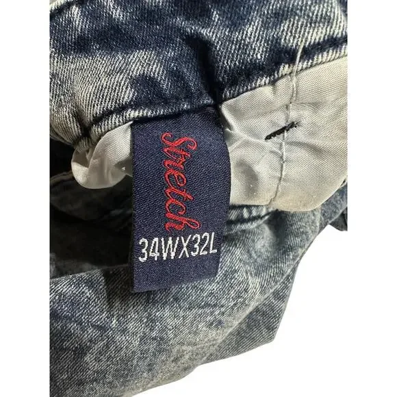 Phat Farm Men’s Acid Wash Jeans skinny fit 34x32 Hip hop Retro 90’s - Picture 6 of 12